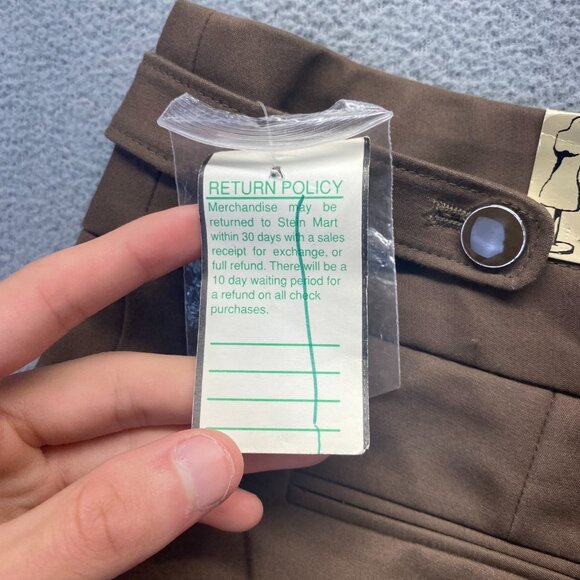 Boutique Essentials Brown Dress‎ Pants Size 8 Wide Leg,Cotton,Zipper - Picture 9 of 15